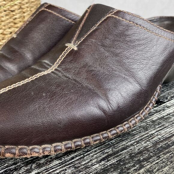 Timberland Brown Leather Slip On Mule Clog Shoe 9 - Picture 5 of 9